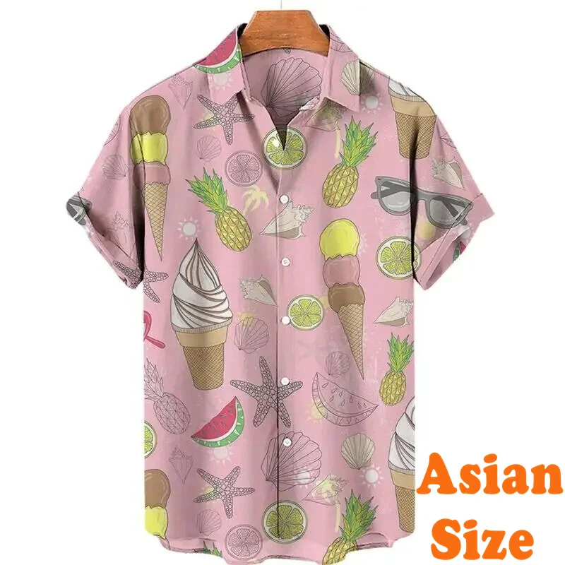 Cool Summer Ice Cream Pattern Shirts Unisex Asian Size New 3D Print Short Sleeve Hawaiian Shirt Street Hip Hop Humour Top
Cool Summer Ice Cream Pattern Shirts Unisex Asian Size New 3D Print Short Sleeve Hawaiian Shirt Street Hip Hop Humour Top