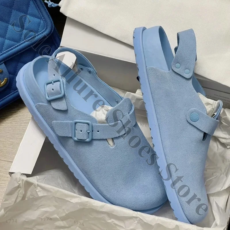 Pastel Blue Suede Clogs Slingback Strap Buckle Closure Dual Wear Slip On Comfortable Minimalist Daily Casual Footwear
Pastel Blue Suede Clogs Slingback Strap Buckle Closure Dual Wear Slip On Comfortable Minimalist Daily Casual Footwear