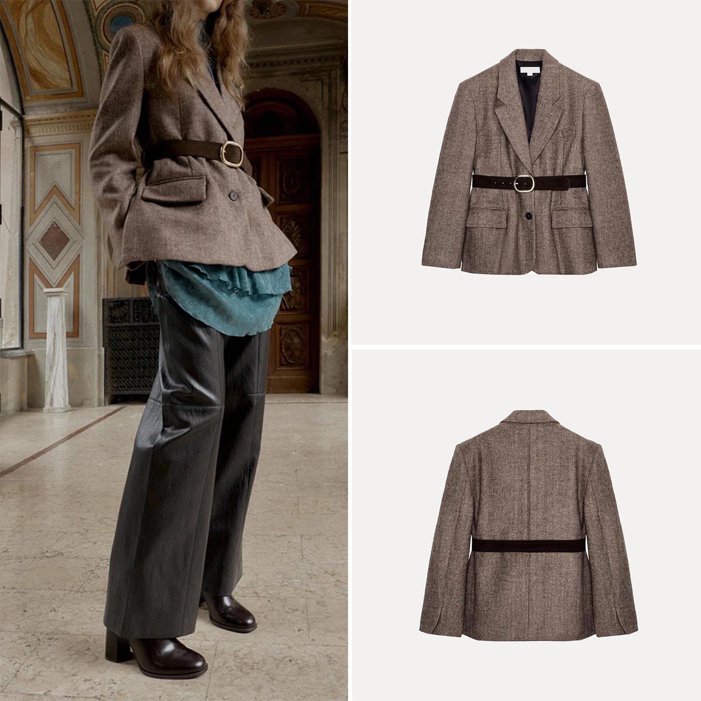 Z Women's Trendy Cheered Suit Jaet with Belt Commute Sle Loose Fit Long Sve Regular Length Autumn Faion
Z Women's Trendy Cheered Suit Jaet with Belt Commute Sle Loose Fit Long Sve Regular Length Autumn Faion