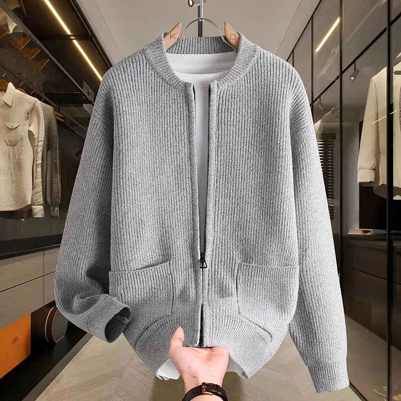 Loose Knitted Cardigan Jaet Men's Casual Sle Spring Autumn Trendy Brand Personali Stand Fit PU Material Winter Coat
Loose Knitted Cardigan Jaet Men's Casual Sle Spring Autumn Trendy Brand Personali Stand Fit PU Material Winter Coat