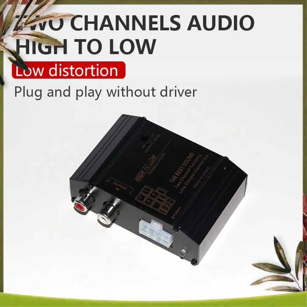 New-12V Car Audio Speaker High To Low Level Converter Adapter For RCA Port With Anti-Interference Technology
New-12V Car Audio Speaker High To Low Level Converter Adapter For RCA Port With Anti-Interference Technology
