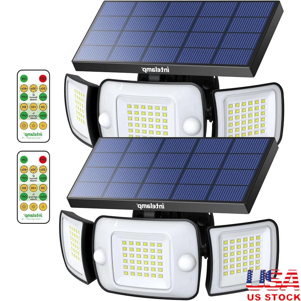Solar Flood Lights Outdoor Motion Sensor Dual Sensors 1200LM Remote Control Solar Security Lights with Adjustable Sensing Time
Solar Flood Lights Outdoor Motion Sensor Dual Sensors 1200LM Remote Control Solar Security Lights with Adjustable Sensing Time