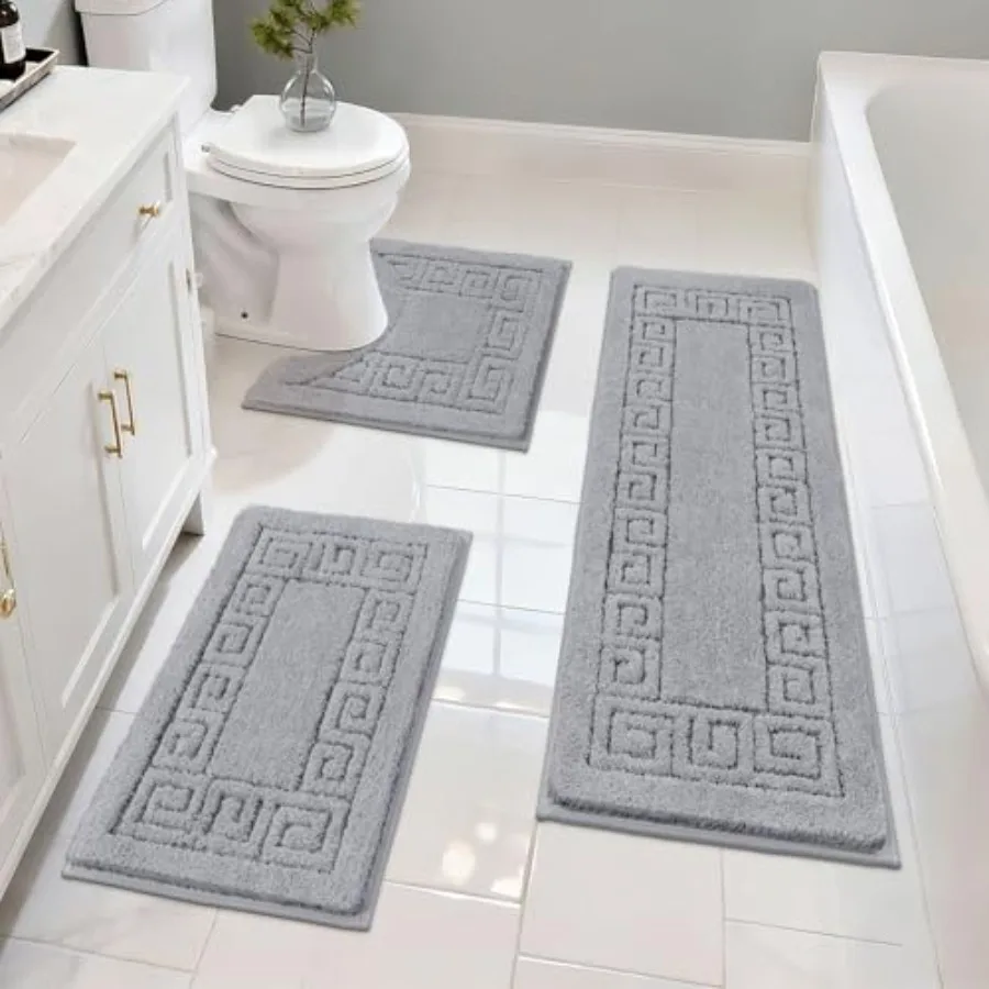 Bathroom Rugs Sets 3 Pcs Non Slip Washable Absorbent Microfiber Bath Mats for Bathroom Shower Rug Runner Quick Dry Plush Super
Bathroom Rugs Sets 3 Pcs Non Slip Washable Absorbent Microfiber Bath Mats for Bathroom Shower Rug Runner Quick Dry Plush Super