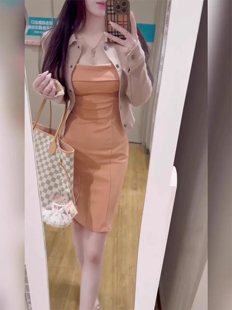 Slim Fit Knitted Wrap Dress Women's Fashion Autumn High Waist Slimming Knitted Cardigan Set Casual Style Commute Suitable
Slim Fit Knitted Wrap Dress Women's Fashion Autumn High Waist Slimming Knitted Cardigan Set Casual Style Commute Suitable