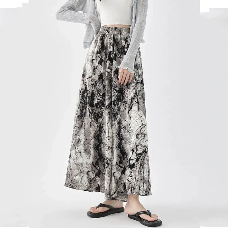 Pop Straight Pants For Women Printed Loose Casual Vintage Summer Literary Korean Style Elastic Waist Flowing Trousers Wide Leg P
Pop Straight Pants For Women Printed Loose Casual Vintage Summer Literary Korean Style Elastic Waist Flowing Trousers Wide Leg P