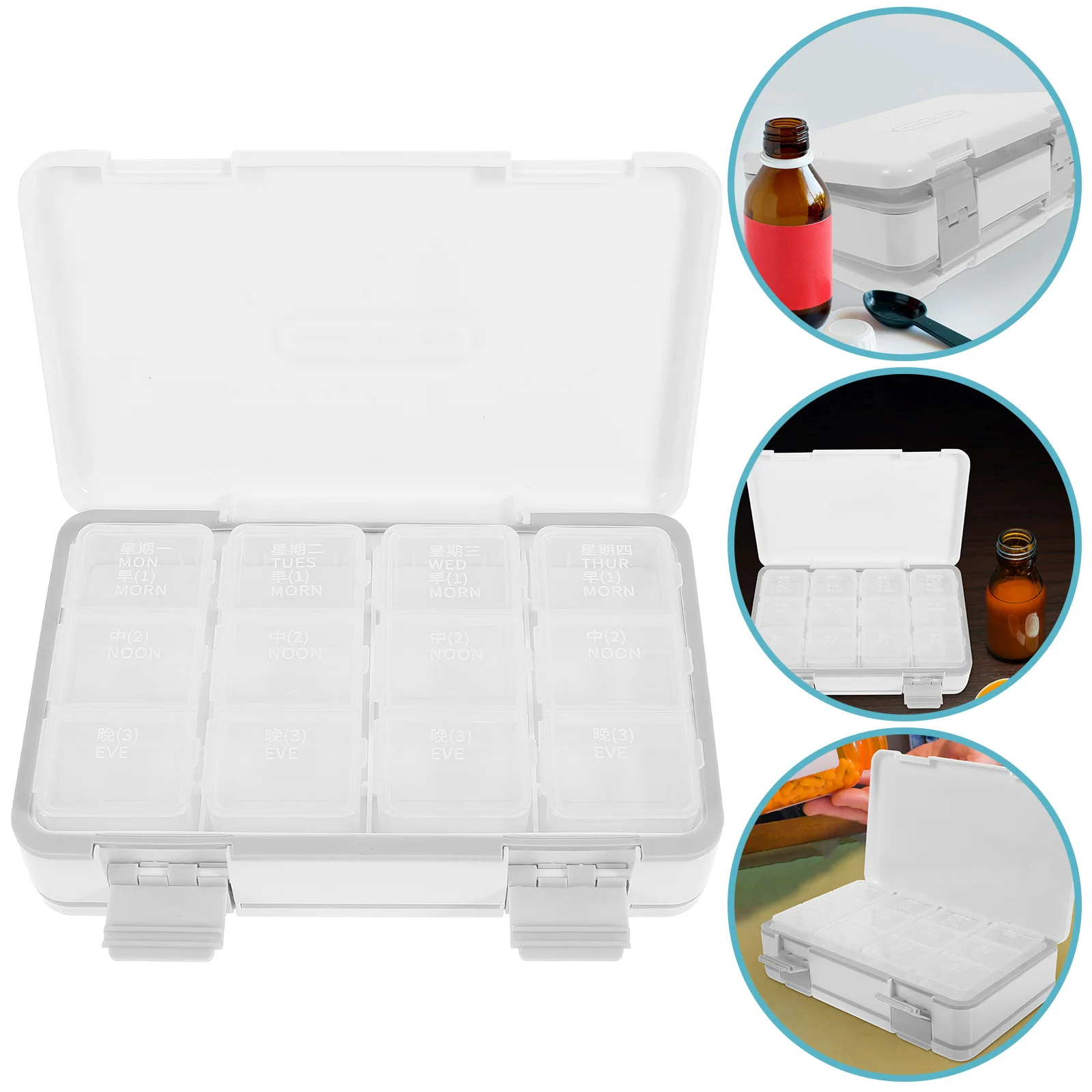 Маленький портативный органайзер для таблеток, еженедельный компактный футляр для лекарств, дорожная коробка для хранения, прочный, легкий, удобный органайзер для лекарств 
Маленький портативный органайзер для таблеток, еженедельный компактный футляр для лекарств, дорожная коробка для хранения, прочный, легкий, удобный органайзер для лекарств