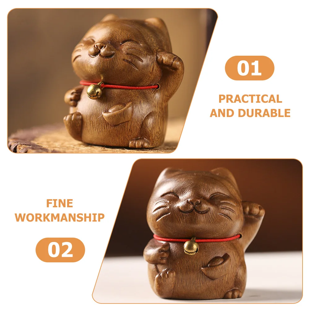 Sandalwood Fortune Cat Statue Desktop Ornament Lucky Cat Sculpture Feng Shui Wealth Symbol Home Office Car Decor
Sandalwood Fortune Cat Statue Desktop Ornament Lucky Cat Sculpture Feng Shui Wealth Symbol Home Office Car Decor