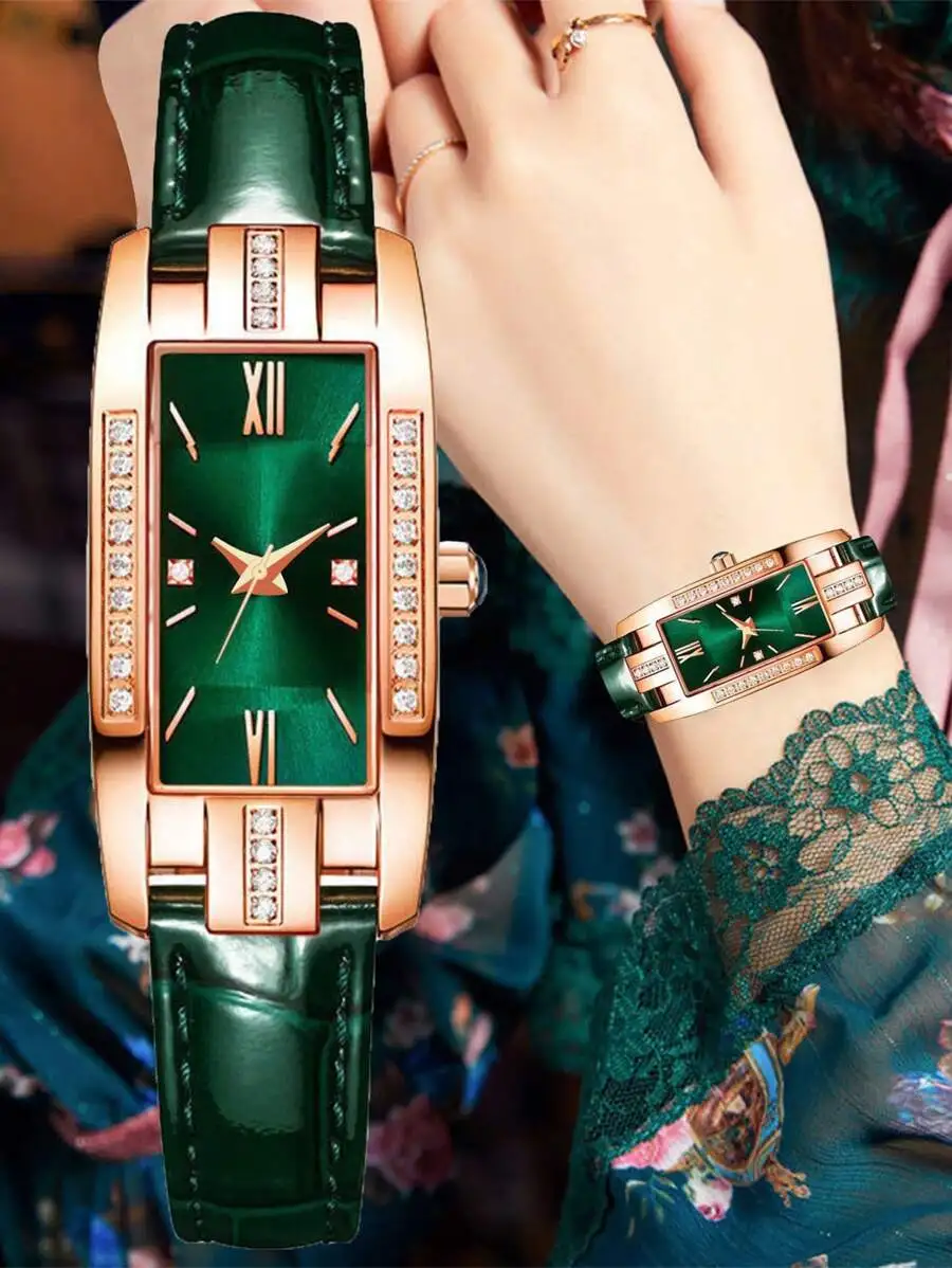 Quartz Analog Watch With Square Roman Numeral Dial Rhinestone Decorated Formal Wristwatch
Quartz Analog Watch With Square Roman Numeral Dial Rhinestone Decorated Formal Wristwatch