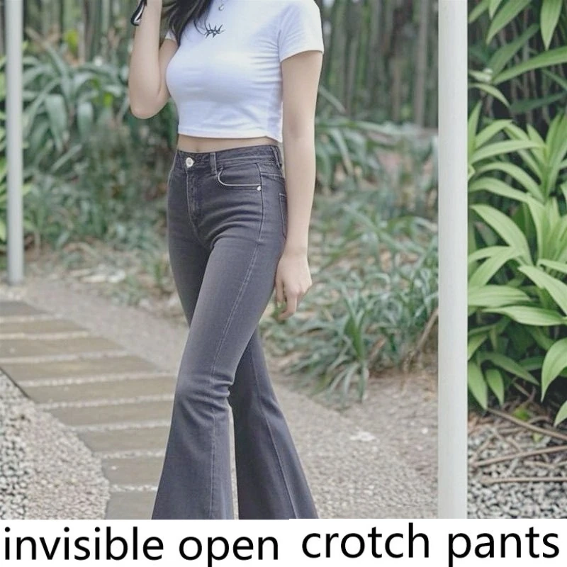 Invisible Open-crotch Pants, High-waisted and Slightly Pulled Jeans, Women's Thin Retro Small Nine-point Flared Pants, Sexy and
Invisible Open-crotch Pants, High-waisted and Slightly Pulled Jeans, Women's Thin Retro Small Nine-point Flared Pants, Sexy and