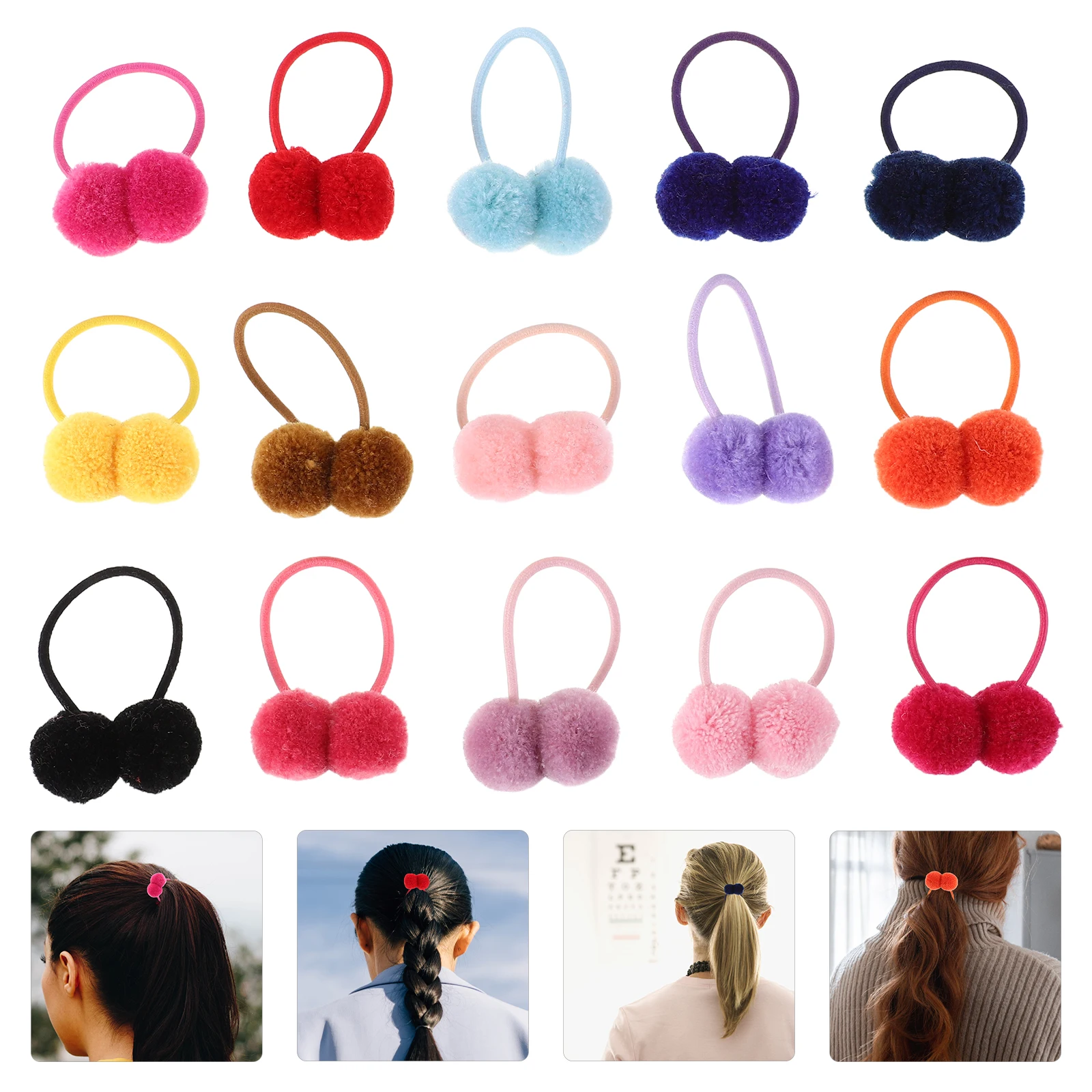 16pcs Pompom Elastic Ties Ball Scrunchies Kids Hair Accessories Bulk Soft Stretchy Bands Girls Toddlers Infants Daily Wear 
16pcs Pompom Elastic Ties Ball Scrunchies Kids Hair Accessories Bulk Soft Stretchy Bands Girls Toddlers Infants Daily Wear