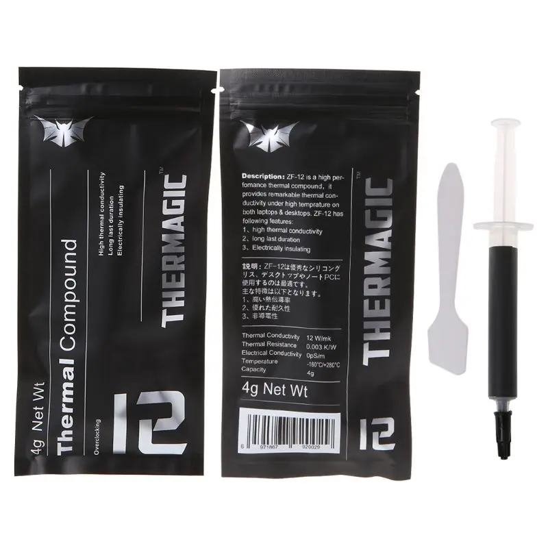ZF-12 CPU GPU Cooling Thermal Conductive Grease Paste High Performance 12W/mk 4g 8g Dropship
ZF-12 CPU GPU Cooling Thermal Conductive Grease Paste High Performance 12W/mk 4g 8g Dropship