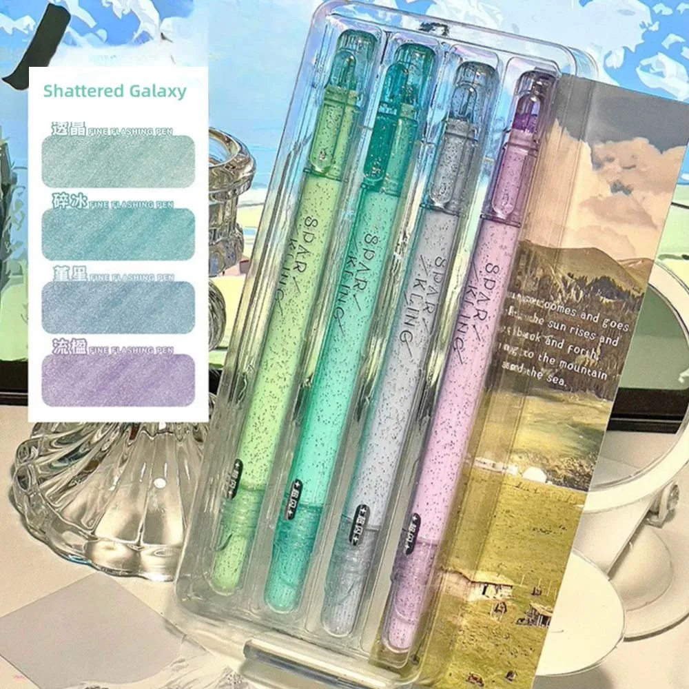 4PCS/Set Shimmery Glitter Highlighter Quick Drying Mark Key Points Fluorescent Pen Double Head Color Marker Pen Students
4PCS/Set Shimmery Glitter Highlighter Quick Drying Mark Key Points Fluorescent Pen Double Head Color Marker Pen Students
