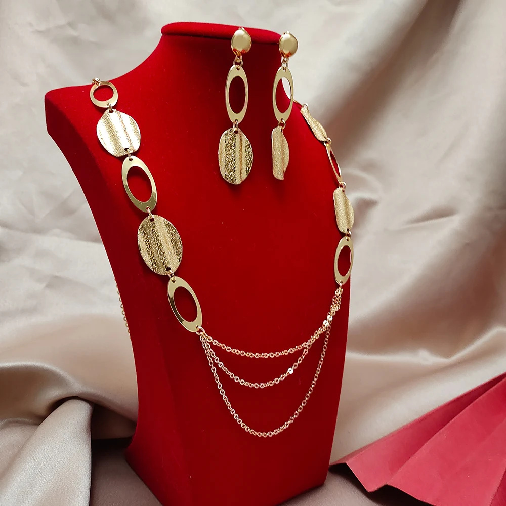 24k African Gold plated Jewelry Sets For Women Necklace Earrings Bead ring Dubai bridal Gifts wedding collares jewellery set
24k African Gold plated Jewelry Sets For Women Necklace Earrings Bead ring Dubai bridal Gifts wedding collares jewellery set