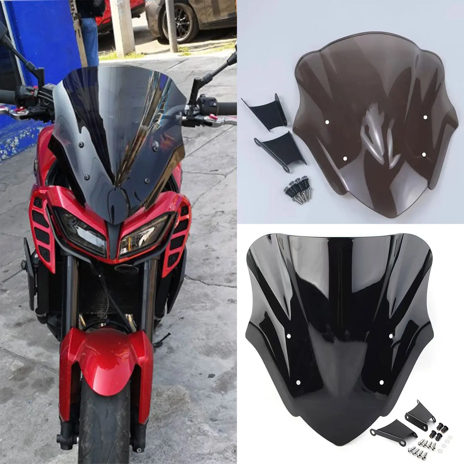 For Yamaha MT-09 FZ-09 2017 2018 2019 2020 MT09 FZ09 MT 09 Windshield Double Bubble Windscreen Screen Front Wind Deflectors
For Yamaha MT-09 FZ-09 2017 2018 2019 2020 MT09 FZ09 MT 09 Windshield Double Bubble Windscreen Screen Front Wind Deflectors