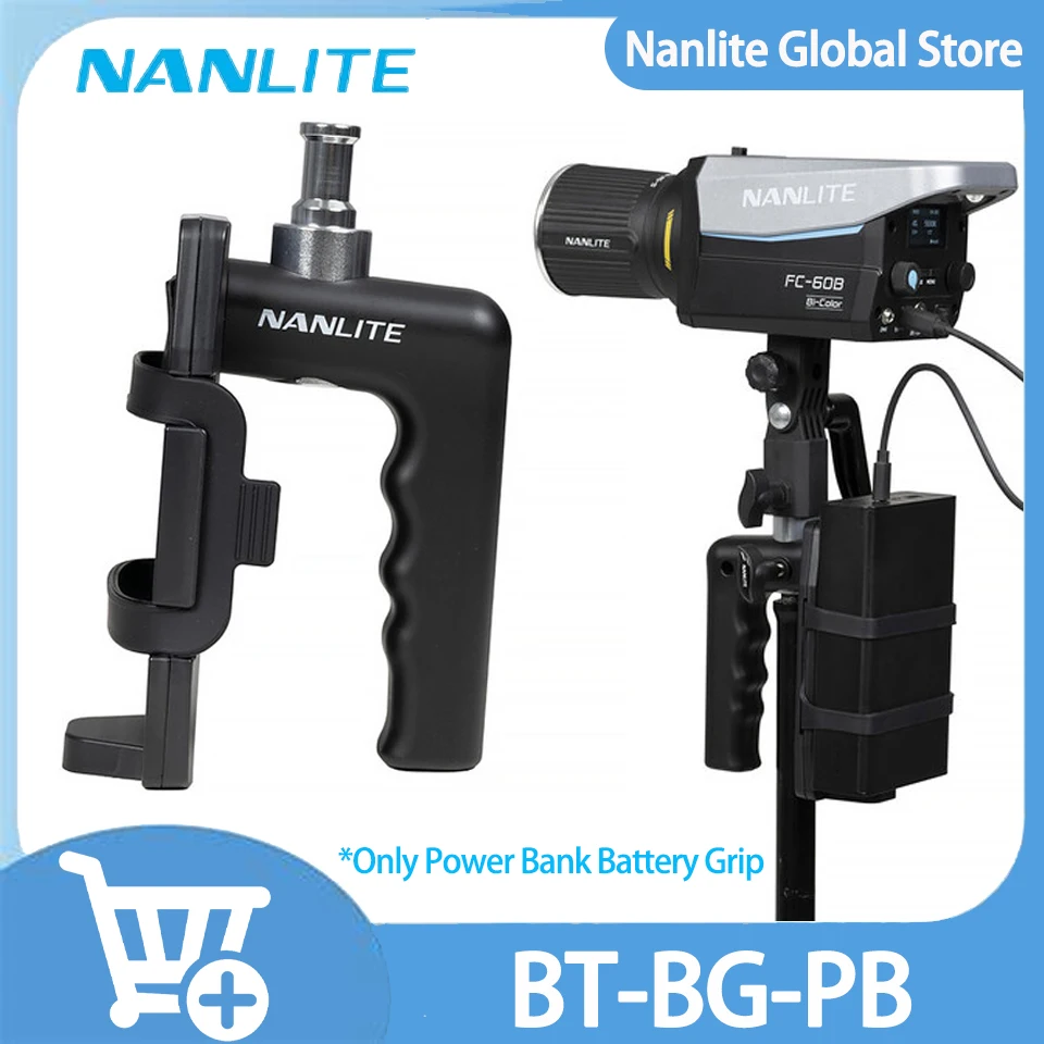 Nanlite BT-BG-PB Power Bank Battery Grip for FC-60B and FC-120B Support Handheld or with the Light Frame Installation
Nanlite BT-BG-PB Power Bank Battery Grip for FC-60B and FC-120B Support Handheld or with the Light Frame Installation
