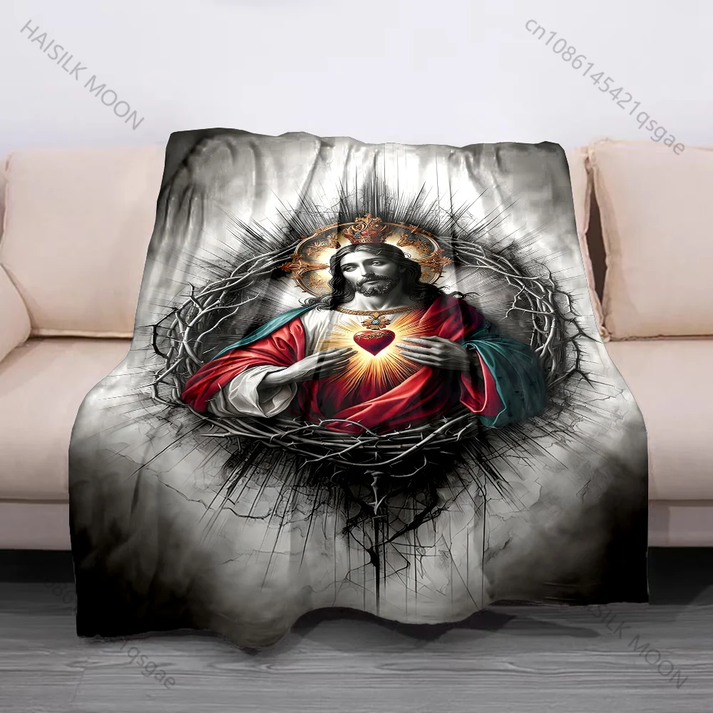 1PC Sacred Heart and Thorn Crown Print Believer Pray blanket Warm soft flannel material suitable for all seasons luxurious gift
1PC Sacred Heart and Thorn Crown Print Believer Pray blanket Warm soft flannel material suitable for all seasons luxurious gift