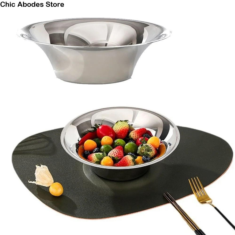 Premium 304 Stainless Steel Fruit Plate Flat Bottom Stackable Salad Bowl Easy To Clean Multi-functional Serving Dishes Hotel Use
Premium 304 Stainless Steel Fruit Plate Flat Bottom Stackable Salad Bowl Easy To Clean Multi-functional Serving Dishes Hotel Use