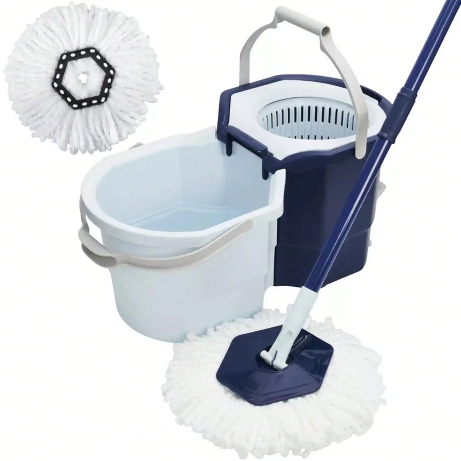 Clean Water Separation Spin Mop with Extra Replacement Head, Portable Microfiber Floor Mop for Multi-surface Floor Cleaning
Clean Water Separation Spin Mop with Extra Replacement Head, Portable Microfiber Floor Mop for Multi-surface Floor Cleaning