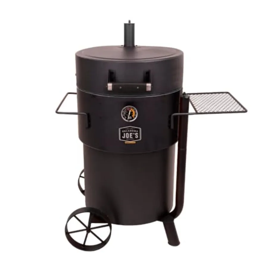 Bronco Pro 21.5 in. Heavy Duty Charcoal Drum Smoker and Grill for outdoor cooking, steel construction, black color, durable rus
Bronco Pro 21.5 in. Heavy Duty Charcoal Drum Smoker and Grill for outdoor cooking, steel construction, black color, durable rus