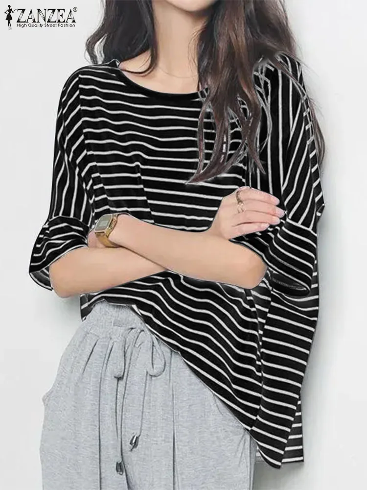 ZANZEA 2024 Summer Women Shirts Half Sleeve Striped Korean Fashion O Neck Tunic Tops Oversize Leisure Daily Casual Loose Blouses
ZANZEA 2024 Summer Women Shirts Half Sleeve Striped Korean Fashion O Neck Tunic Tops Oversize Leisure Daily Casual Loose Blouses