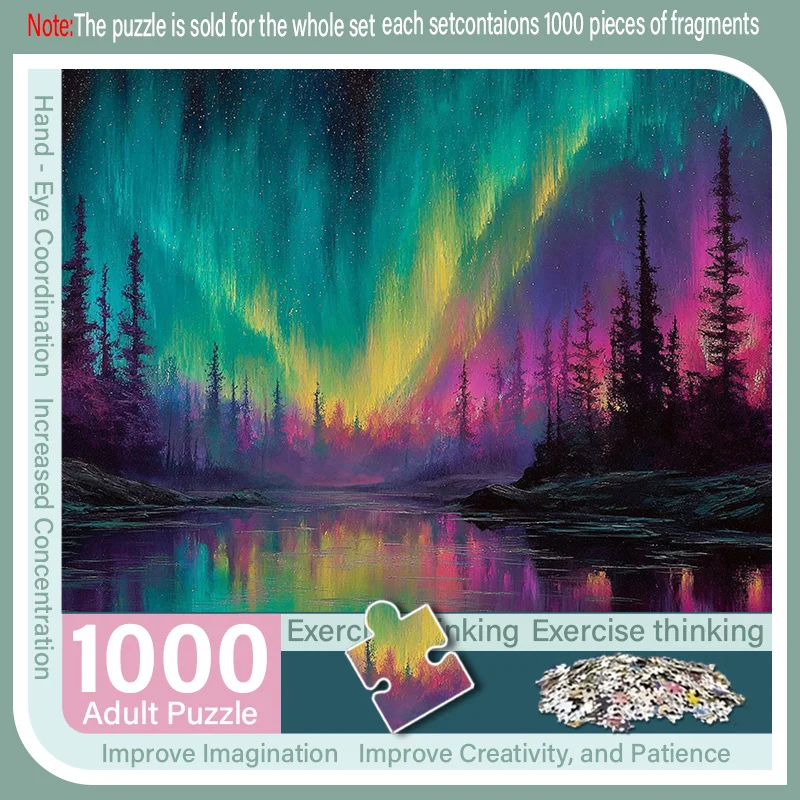 Коробка из 1000 мини-пазлов для взрослых с дизайном Aurora Borealis — устойчивая к царапинам, высокая сложность, подходит для взрослых, Fam
Коробка из 1000 мини-пазлов для взрослых с дизайном Aurora Borealis — устойчивая к царапинам, высокая сложность, подходит для взрослых, Fam