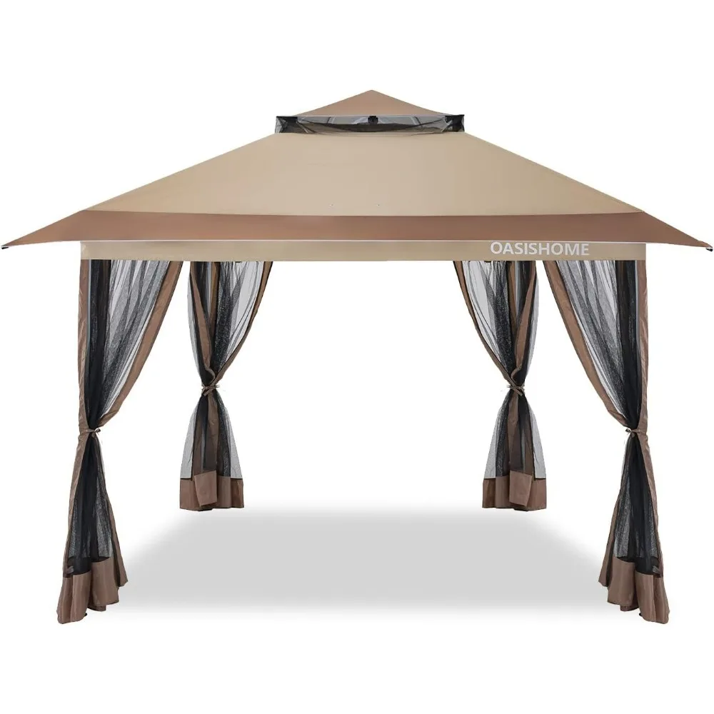 12x12 Pop-up Gazebo, Portable Instant Canopy Tent, One-Push Locking System, 4 Mesh Sidewalls, Wheeled Bag, for Patio
12x12 Pop-up Gazebo, Portable Instant Canopy Tent, One-Push Locking System, 4 Mesh Sidewalls, Wheeled Bag, for Patio