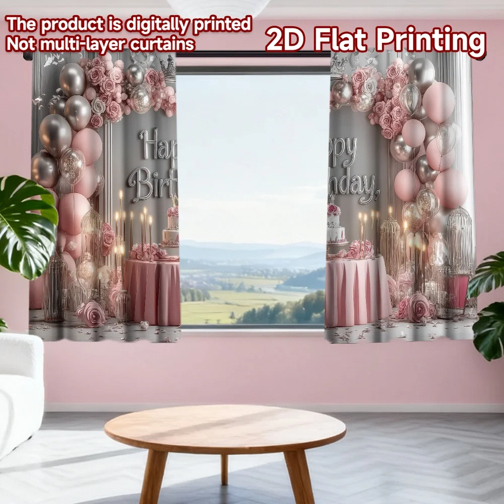 2D flat printing 2pcs Scene Curtains Birthday Celebration(3) Digital Printed Polyester Drapes Holiday Decorations for Booths
2D flat printing 2pcs Scene Curtains Birthday Celebration(3) Digital Printed Polyester Drapes Holiday Decorations for Booths