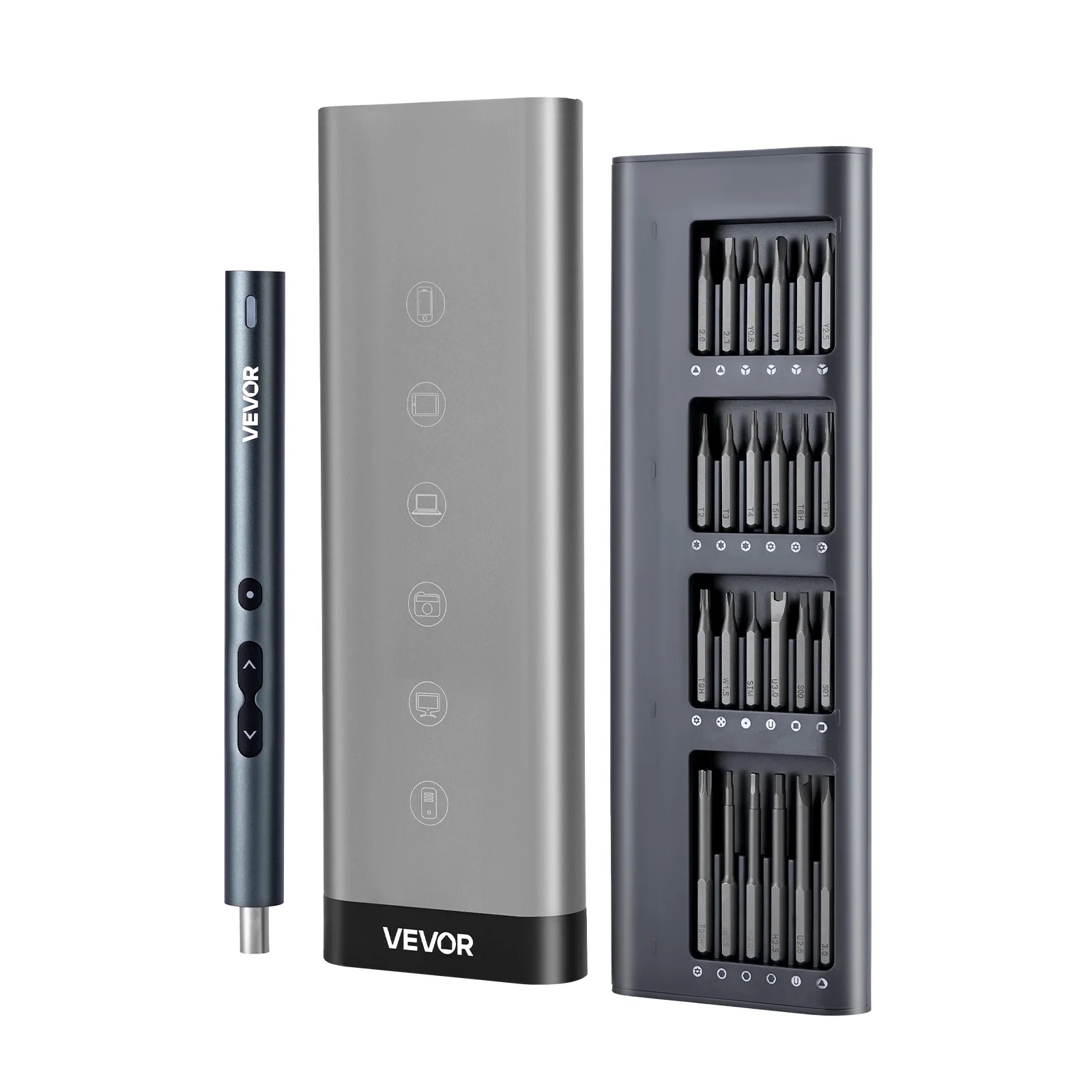 VEVOR Electric Precision Screwdriver Set, 48 Magnetic Bits, Mini Electric Screwdriver with Magnetic Storage Box, S2 Steel Bits, LED Light, Type-C Charging, for Phone, Laptop, and Electronics Repair
VEVOR Electric Precision Screwdriver Set, 48 Magnetic Bits, Mini Electric Screwdriver with Magnetic Storage Box, S2 Steel Bits, LED Light, Type-C Charging, for Phone, Laptop, and Electronics Repair