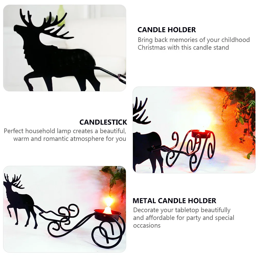1Set Christmas Holders Elk Design Black Iron Candlesticks Romantic Decoration Christmas Supplies Holder
1Set Christmas Holders Elk Design Black Iron Candlesticks Romantic Decoration Christmas Supplies Holder