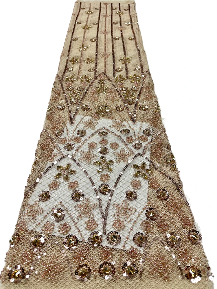 Luxury African Groom Handmade Beaded Lace Fabric 2026 High Quality French Sequins Tulle For Wedding Party Dress Sewing
Luxury African Groom Handmade Beaded Lace Fabric 2026 High Quality French Sequins Tulle For Wedding Party Dress Sewing