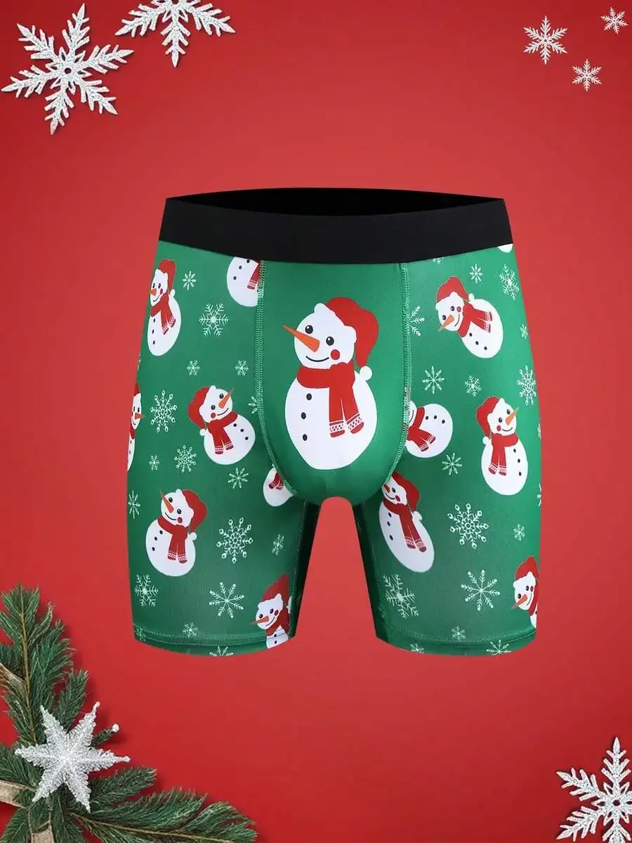 Mens Christmas Snowman Print Boxer Shorts With Snowflakes Holiday Fun Underwear
Mens Christmas Snowman Print Boxer Shorts With Snowflakes Holiday Fun Underwear