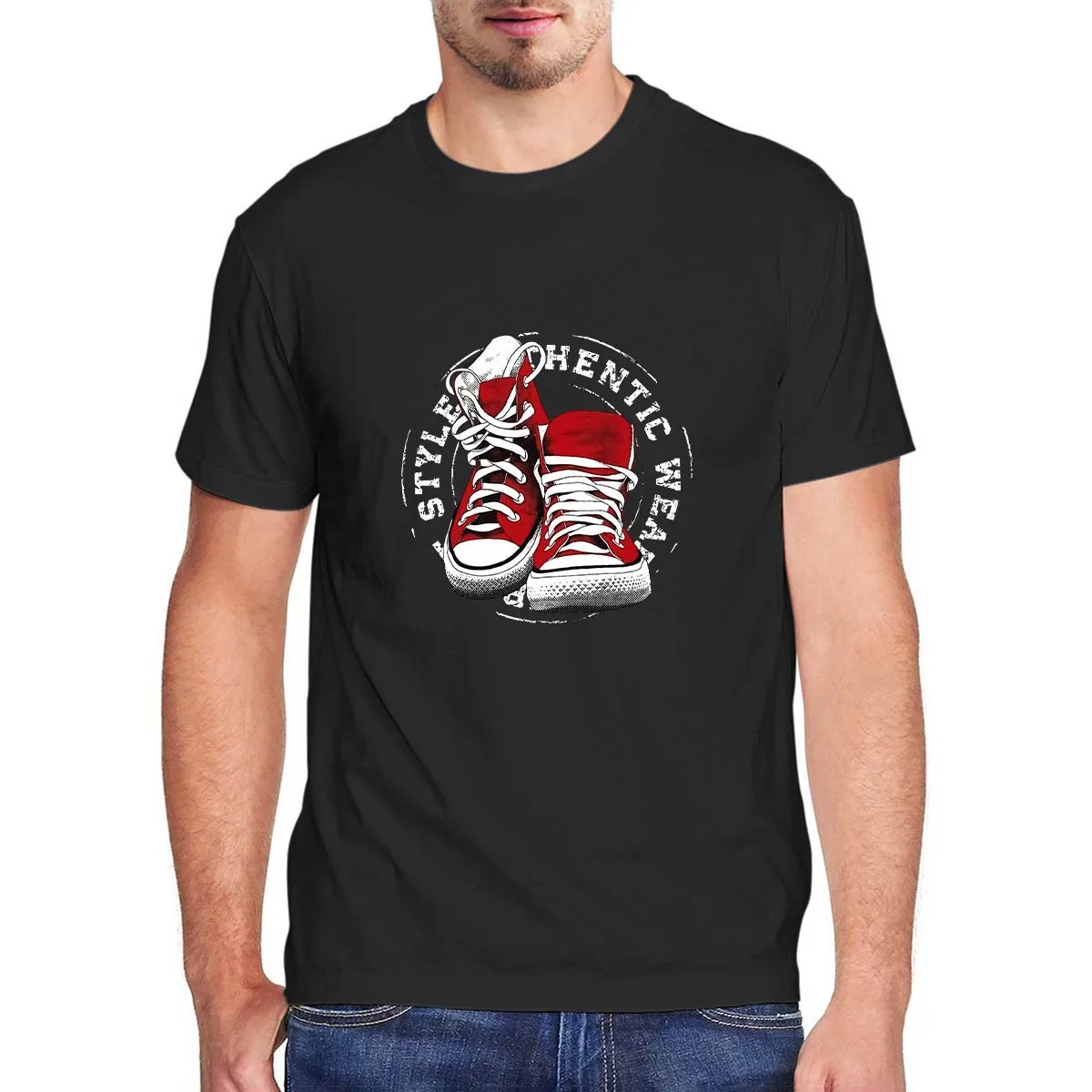 Red Canvas Shoe Printing Fashion Novelty Men's Casual Streetwear Clothing Male and Female 100% Cotton Short Sleeve T-Shirt
Red Canvas Shoe Printing Fashion Novelty Men's Casual Streetwear Clothing Male and Female 100% Cotton Short Sleeve T-Shirt