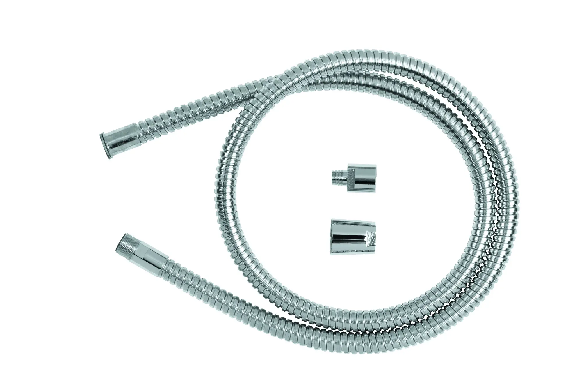 Chrome Finish Shower Hose With Side Spray Connectors
Chrome Finish Shower Hose With Side Spray Connectors