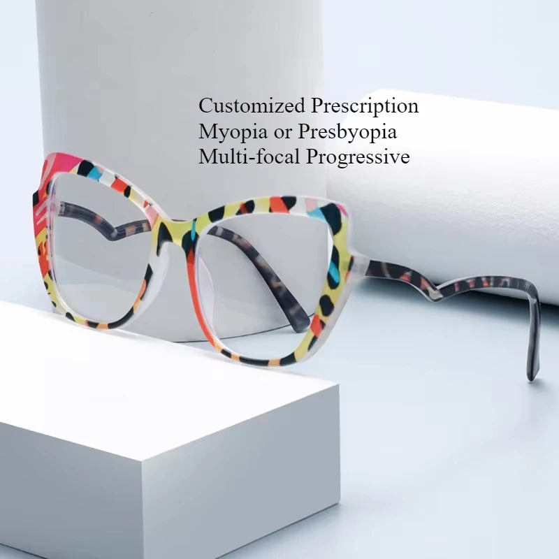 Customized Prescription Glasses Women Cat Eye Multi-Focal Progressive Photochromic Anti-Blue Light Myopia Hyperopia Eyeglasses
Customized Prescription Glasses Women Cat Eye Multi-Focal Progressive Photochromic Anti-Blue Light Myopia Hyperopia Eyeglasses