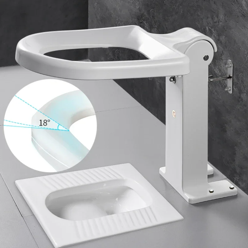 Safe and Stable Squat Toilet Rack - Upturnable Wall Mounted Folding Seat for Elderly Household Squat-To-Sit Stool
Safe and Stable Squat Toilet Rack - Upturnable Wall Mounted Folding Seat for Elderly Household Squat-To-Sit Stool