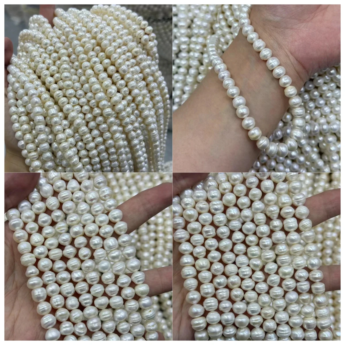 7.5-8.5mm 3A Threaded Natural Freshwater Flat Round Pearl Sparkling Isolated Bead Jewelry Make DIY Necklace Bracelet Accessories
7.5-8.5mm 3A Threaded Natural Freshwater Flat Round Pearl Sparkling Isolated Bead Jewelry Make DIY Necklace Bracelet Accessories