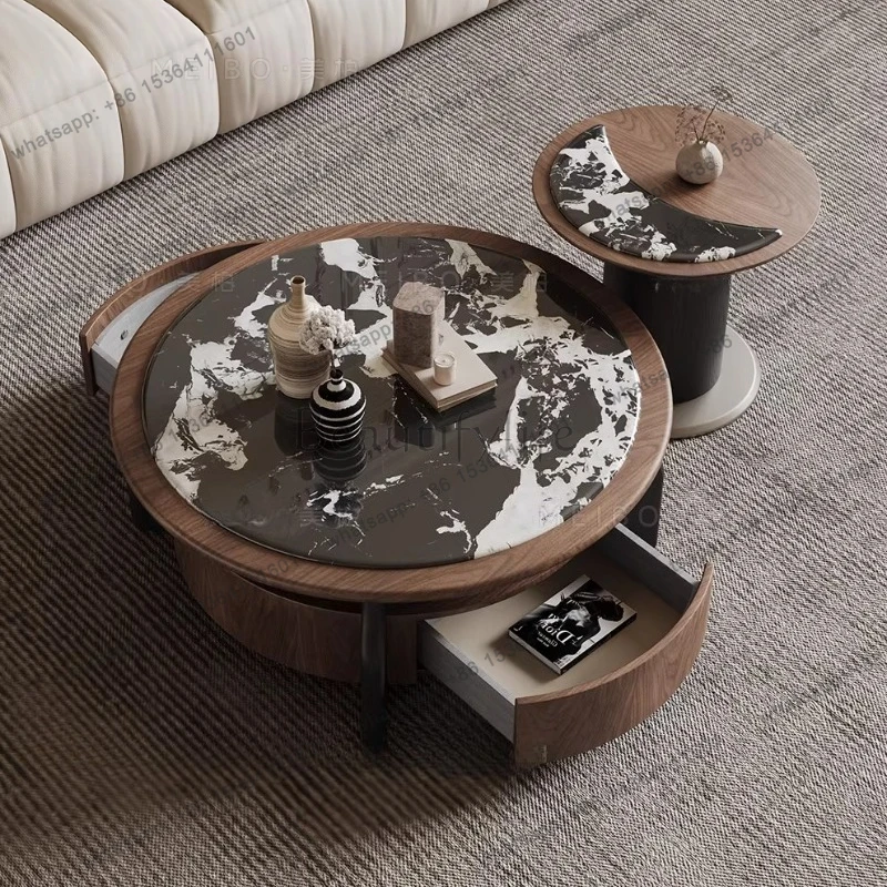 Light luxury high-end retro microcrystalline stone round living room modern coffee table combination
Light luxury high-end retro microcrystalline stone round living room modern coffee table combination