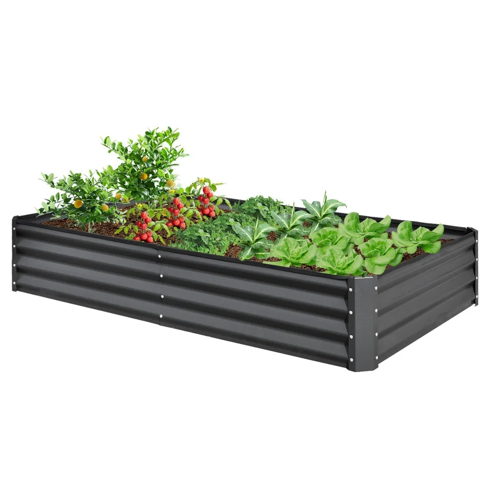 Galvanized Raised Garden Bed, Large Metal Planter Box for Gardening Vegetables Fruits Flowers, Outdoor Planter Garden Boxes
Galvanized Raised Garden Bed, Large Metal Planter Box for Gardening Vegetables Fruits Flowers, Outdoor Planter Garden Boxes