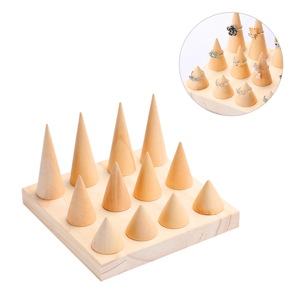 Wooden Display Rack Natural Jewelry Organizer Stand For Retail Shop Home Cone Ring Organizer Storage Cone Shape Suits 
Wooden Display Rack Natural Jewelry Organizer Stand For Retail Shop Home Cone Ring Organizer Storage Cone Shape Suits