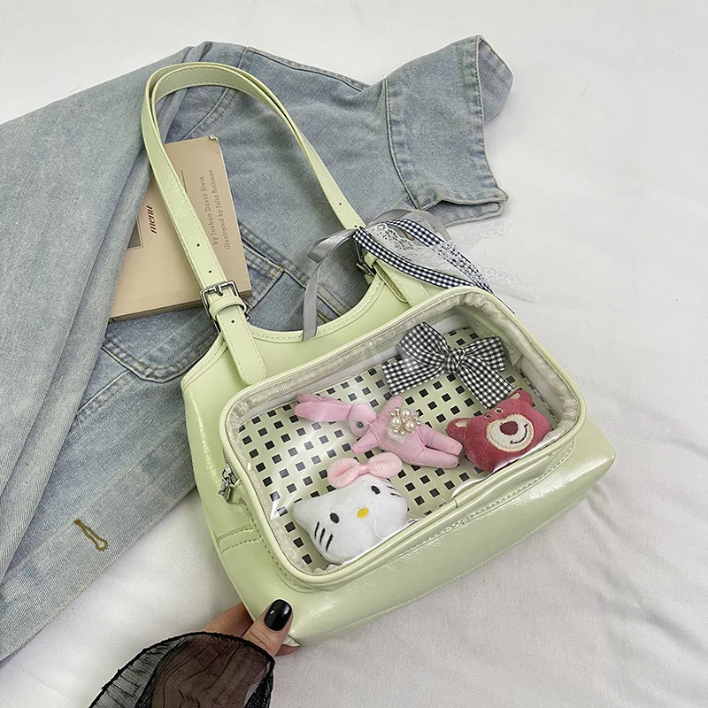 HAEX Aesthetic Women Ita Bags Harajuku JK Uniform PU Underarm Shoulder Bag Female Small Capacity DIY Anime Badge Bolso Mujer
HAEX Aesthetic Women Ita Bags Harajuku JK Uniform PU Underarm Shoulder Bag Female Small Capacity DIY Anime Badge Bolso Mujer