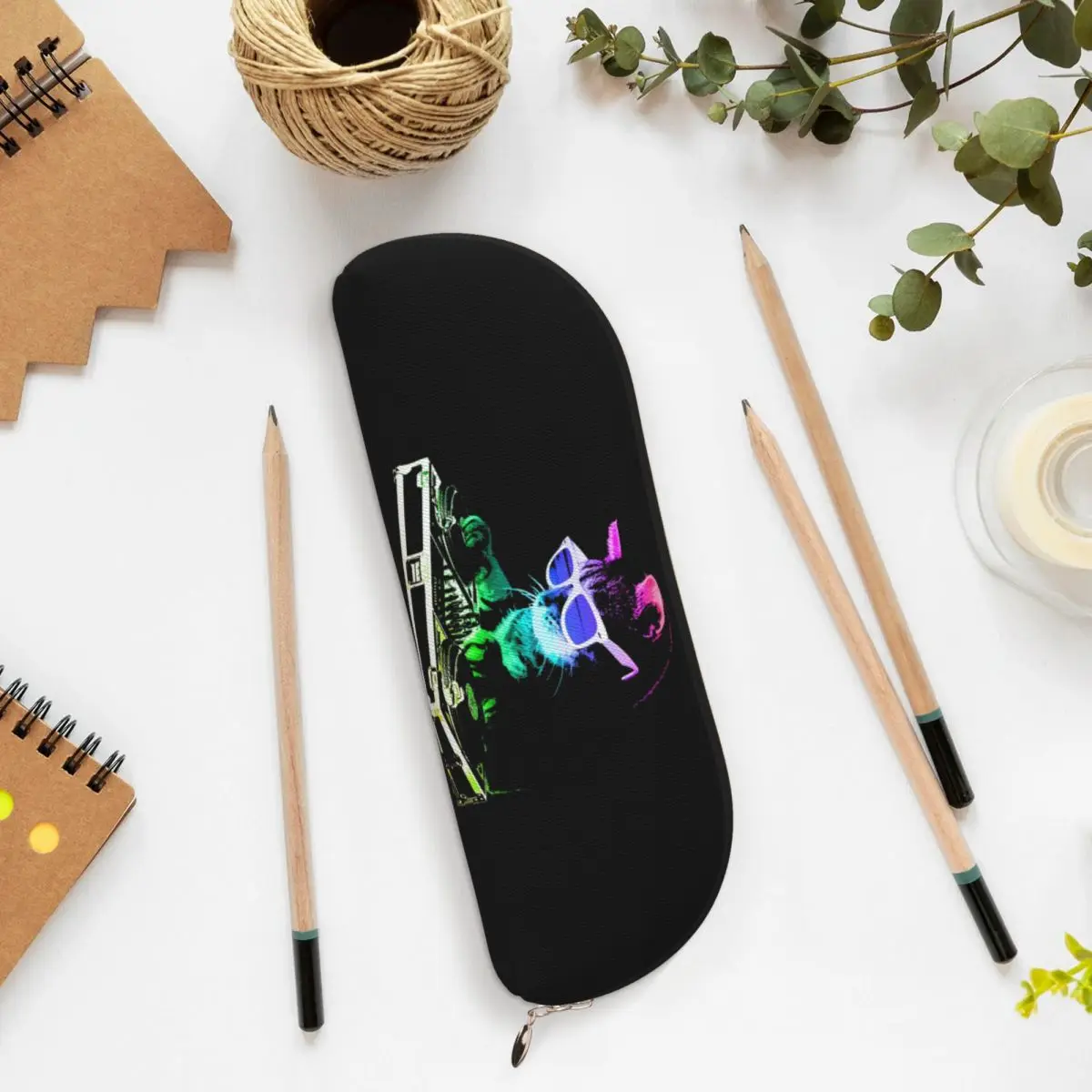 HOUSE CAT (Rainbow DJ Kitty) Pencil Case Pencil Pouch Storage Stationery Supplies Large Storage Pen Box Pencil Bag for Studen
HOUSE CAT (Rainbow DJ Kitty) Pencil Case Pencil Pouch Storage Stationery Supplies Large Storage Pen Box Pencil Bag for Studen