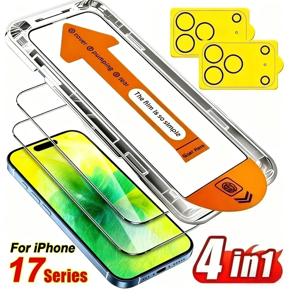 4-in-1 High Clear Tempered Glass for iPhone 17 16 15 14 Pro Max 14 15 Plus Camera Lens Film for iPhone 13 12 11 Pro Air 17e 16e
4-in-1 High Clear Tempered Glass for iPhone 17 16 15 14 Pro Max 14 15 Plus Camera Lens Film for iPhone 13 12 11 Pro Air 17e 16e