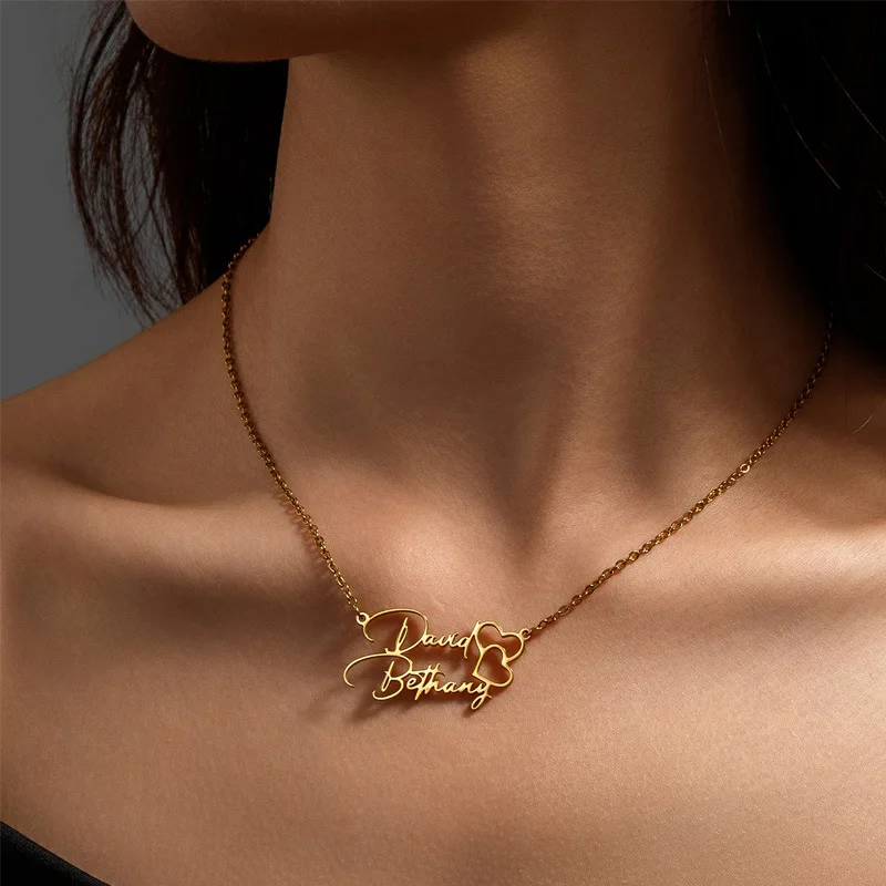 Fashion Double Name Customized Necklace Love Hollow Letter Personalized Birthday Gift Stainless Steel Chain Jewelry Dropshipping
Fashion Double Name Customized Necklace Love Hollow Letter Personalized Birthday Gift Stainless Steel Chain Jewelry Dropshipping