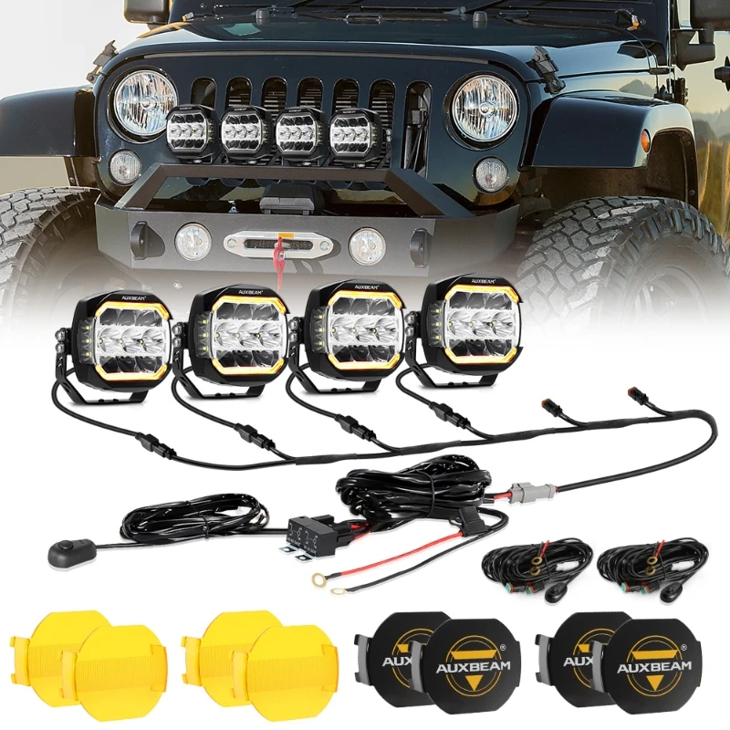 AUXBEAM 4/6 шт. 5-дюймовые светодиодные фары 174 Вт с двойным шутером и белой и янтарной сигнальной лампой DRL серии XP-ULTRA
AUXBEAM 4/6 шт. 5-дюймовые светодиодные фары 174 Вт с двойным шутером и белой и янтарной сигнальной лампой DRL серии XP-ULTRA