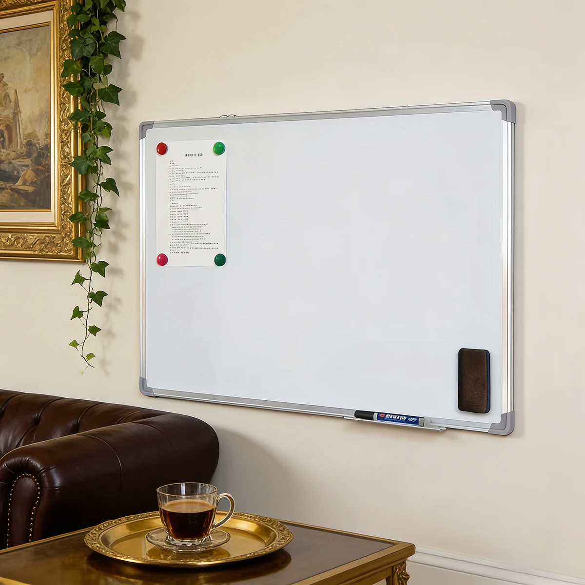 Double-Sided Magnetic Whiteboard, Wall Mounted Dry Erase Board with Marker Tray for Office & Home
Double-Sided Magnetic Whiteboard, Wall Mounted Dry Erase Board with Marker Tray for Office & Home