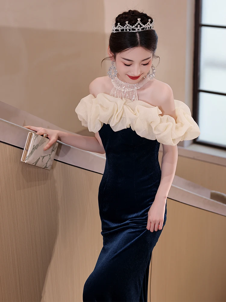 Элегантное длинное вечернее платье на одно плечо, пошитое на заказ для женщин, для ведущих, на свадьбу, для новогодних и ежегодных вечеринок, для выступлений, класса люкс
Элегантное длинное вечернее платье на одно плечо, пошитое на заказ для женщин, для ведущих, на свадьбу, для новогодних и ежегодных вечеринок, для выступлений, класса люкс