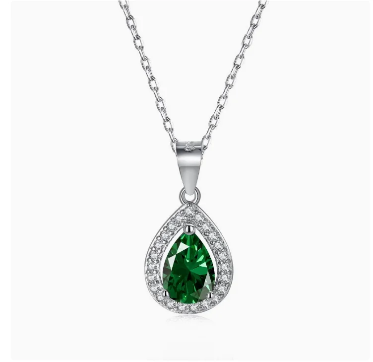 Pear 2.7ct Simulated Nano Emerald 925 Sterling Silver Waterdrop Pendant Necklace for Women Green Gemstone Jewelry Colar de Prata
Pear 2.7ct Simulated Nano Emerald 925 Sterling Silver Waterdrop Pendant Necklace for Women Green Gemstone Jewelry Colar de Prata