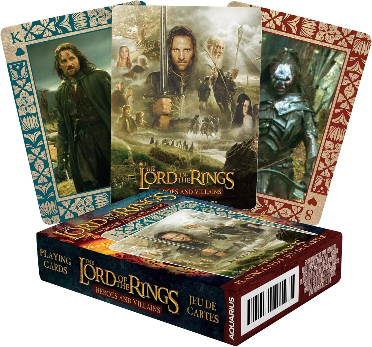 Lord of the Rings Heroes & Villains Playing Cards – 52 Unique Fantasy Movie Designs, Standard Poker Size Deck, Collectible Gift for Teens & Adults
Lord of the Rings Heroes & Villains Playing Cards – 52 Unique Fantasy Movie Designs, Standard Poker Size Deck, Collectible Gift for Teens & Adults