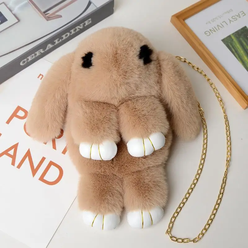 Fashionable Plush Rabbit Shoulder Bag Women's Crossbody Backpack Casual Simple Style Chain Strap Handbag for Daily Use
Fashionable Plush Rabbit Shoulder Bag Women's Crossbody Backpack Casual Simple Style Chain Strap Handbag for Daily Use