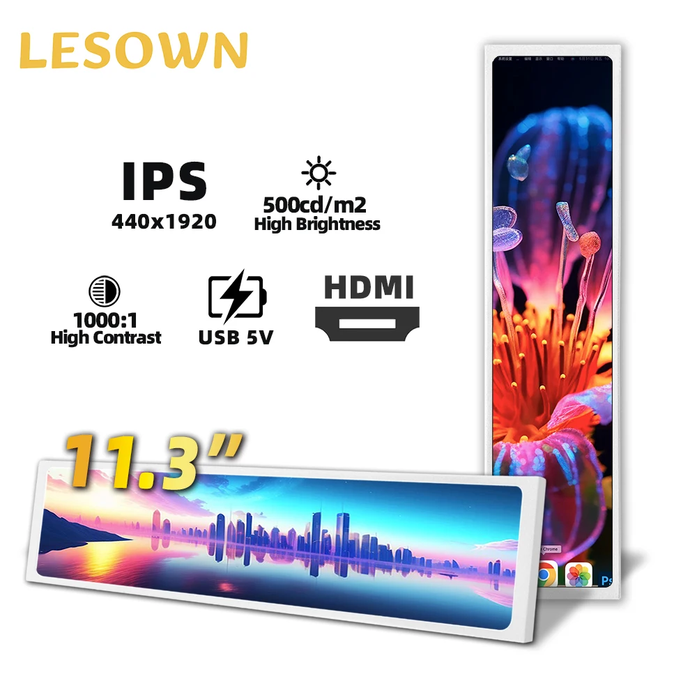 LESOWN Компактный 7,9 11,3-дюймовый дополнительный монитор с сенсорным экраном 440x1920 IPS Портативный дисплей Plug-and-Play для ПК, ноутбука, переключателя PS5
LESOWN Компактный 7,9 11,3-дюймовый дополнительный монитор с сенсорным экраном 440x1920 IPS Портативный дисплей Plug-and-Play для ПК, ноутбука, переключателя PS5